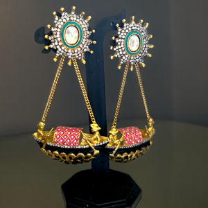 Minakari Shikara Long Earrings
