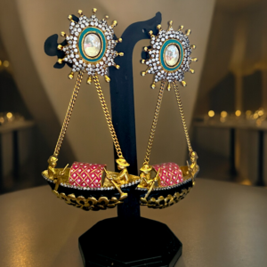 Minakari Shikara Long Earrings