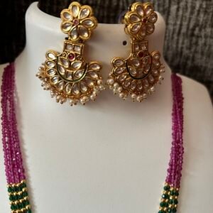 Pearl Kundan Necklace Set